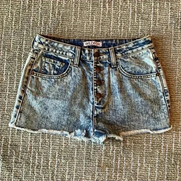 Wildfox Button Fly Jean Shorts - Picture 1 of 4